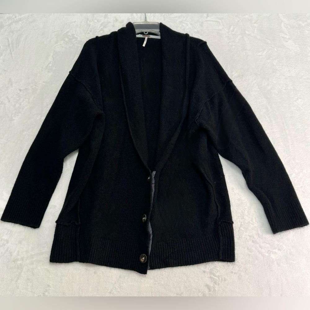 FREE PEOPLE WOMEN CARDIGAN BLACK M